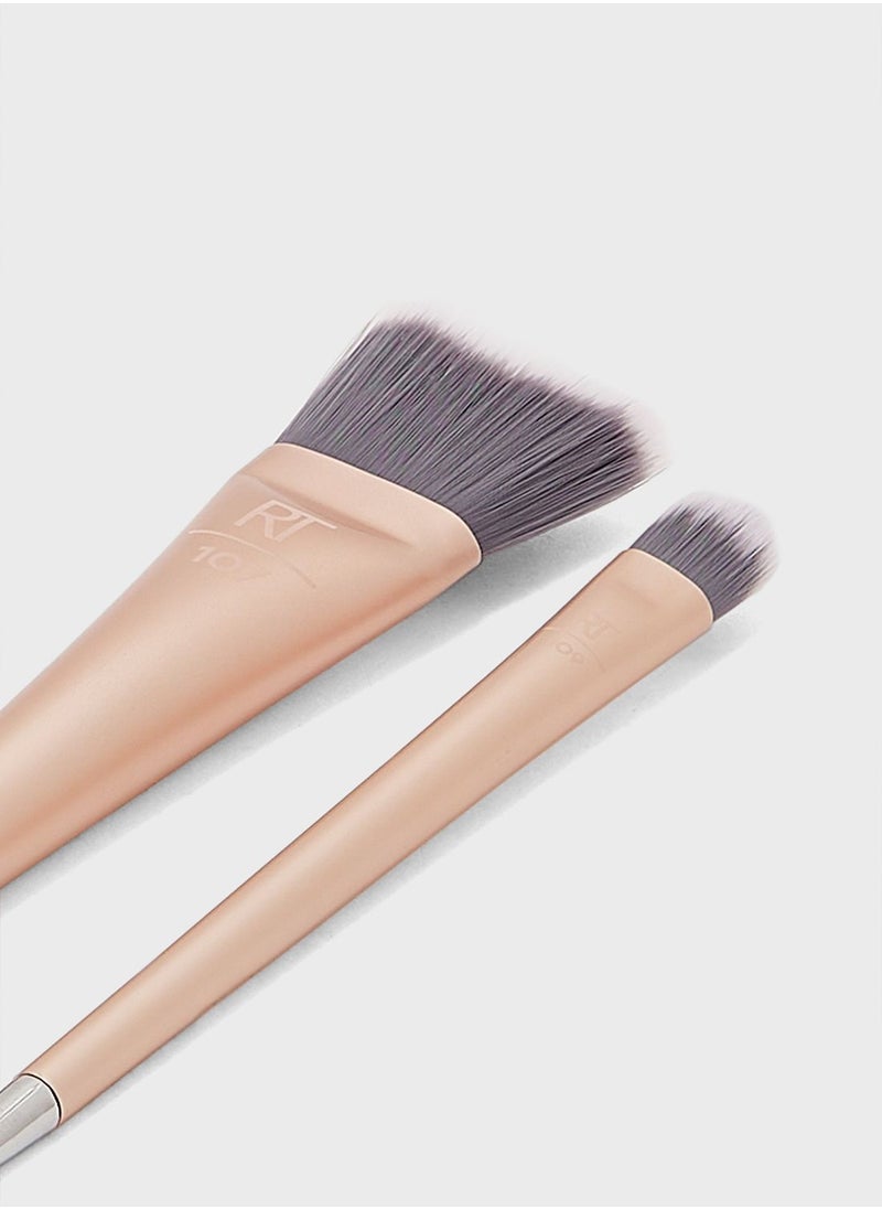 Face & Eye Jar Brush Duo