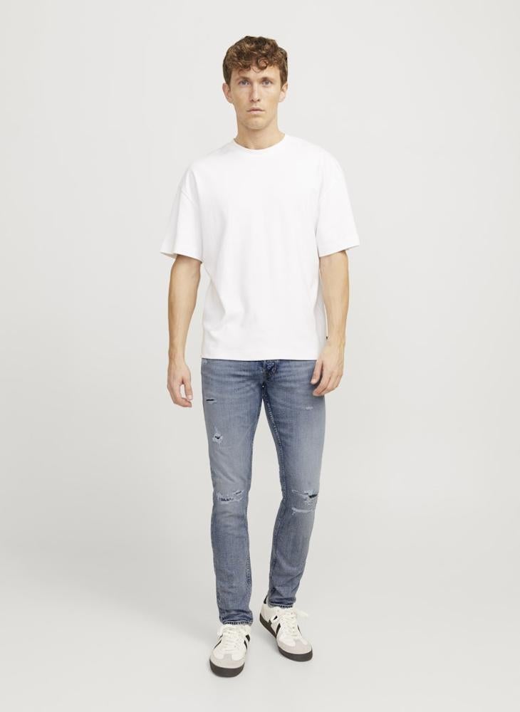 Mid Wash Distressed Jeans