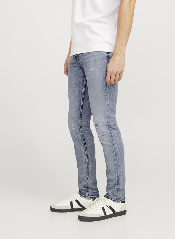 Mid Wash Distressed Jeans