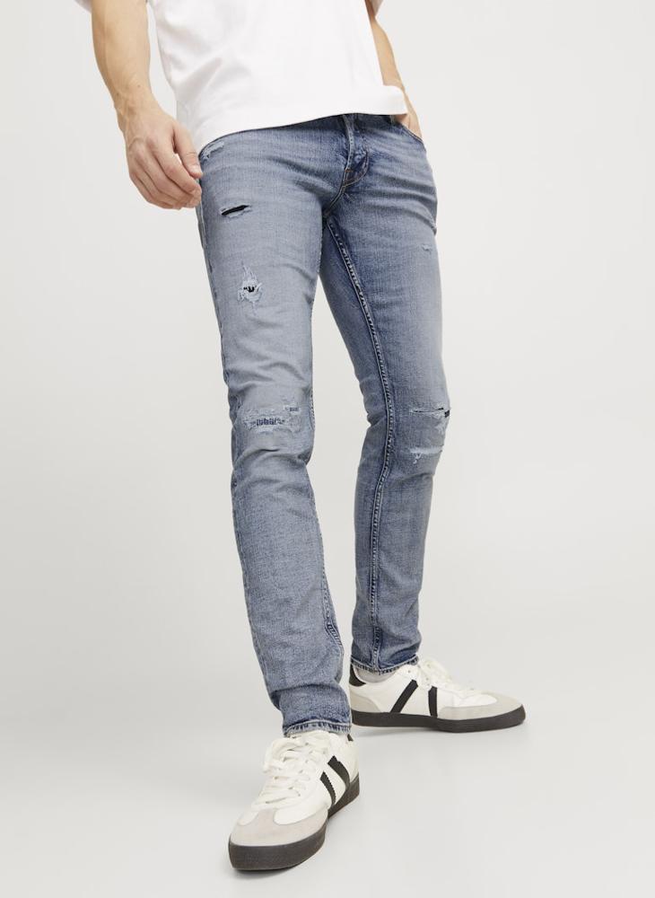 Mid Wash Distressed Jeans