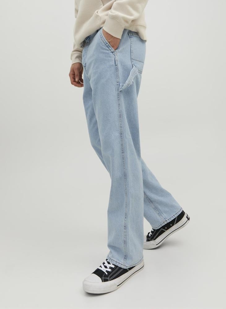Jjieddie Jjcarpenter Sbd 491 Light Wash Stright Fit Jeans