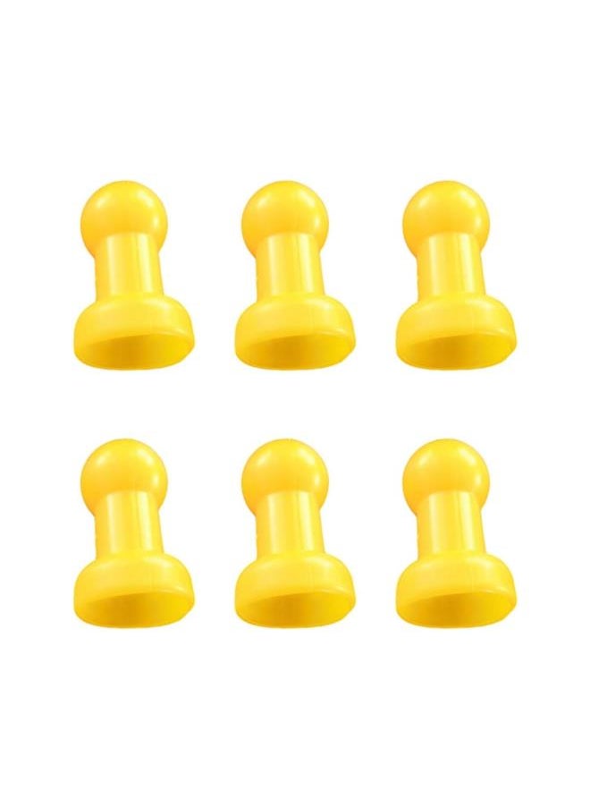 6PCS Trampoline Foam Pole Covers Child Trampoline Pole Caps Top Net Hook Enclosure G Shaped Trampoline Pole Top Cover for Fiber Glass Metal Rings Yellow