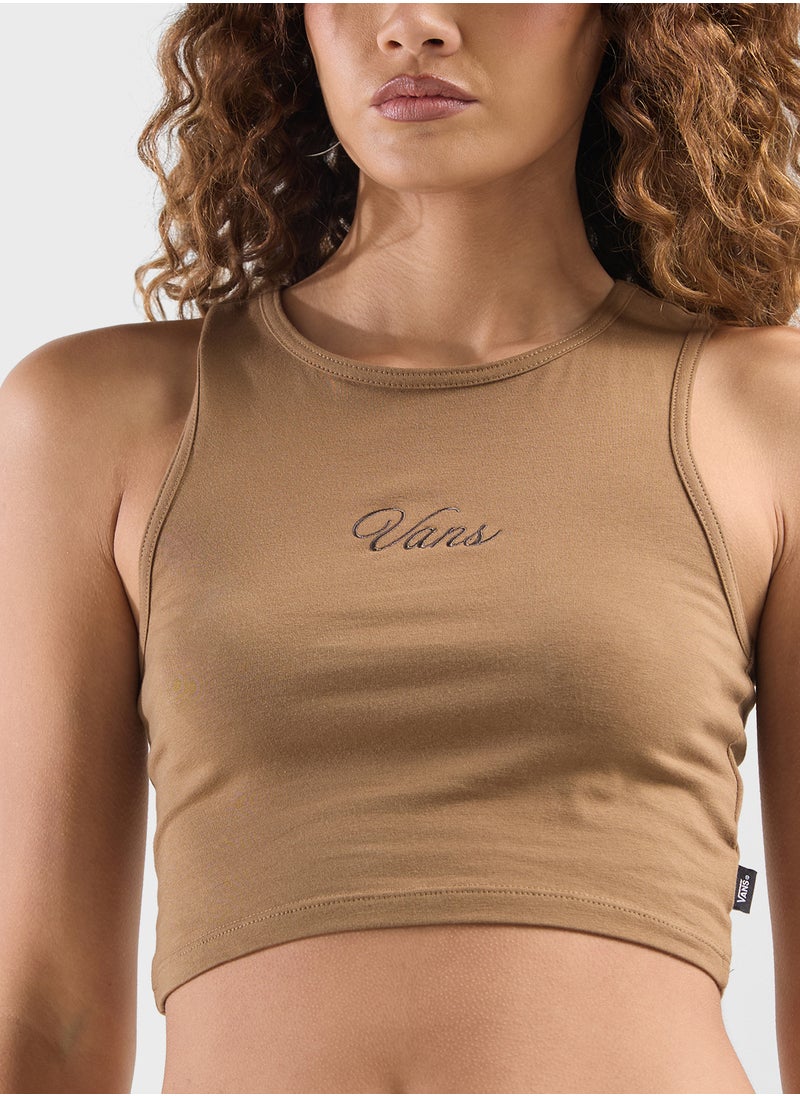 Small Staple Fitted Crop Tank