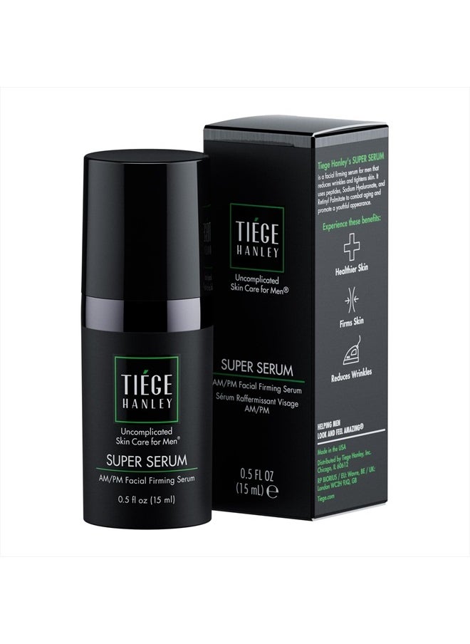 Anti-Aging Face Serum, SUPER SERUM (1-Pack) - Skin Tightening Facial Serum for Men - Mens Serum For Face with Sodium Hyaluronate & Retinyl Palmitate for Smoother & Tighter Skin, 0.5 Fl Oz