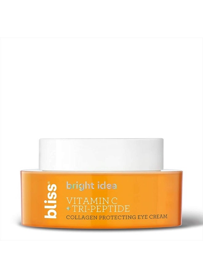 Vitamin C Eye Cream – Brightening & Hydrating Anti-Aging Treatment with 3-O-Ethyl Ascorbic Acid, Tri-Peptide & Licorice Root – Reduces Fine Lines, Boosts Collagen & Firms, 0.5 fl oz