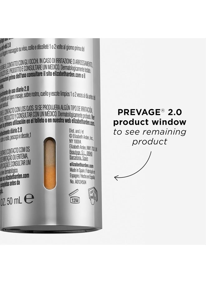 PREVAGE Daily Face Serum 2.0, Anti Aging Serum for Face and Neck, Now With 4x Antioxidant Power, Improves Elasticity, Tones, Textures, Dark Spots, and Brightens Skin, 1.7 oz Tube