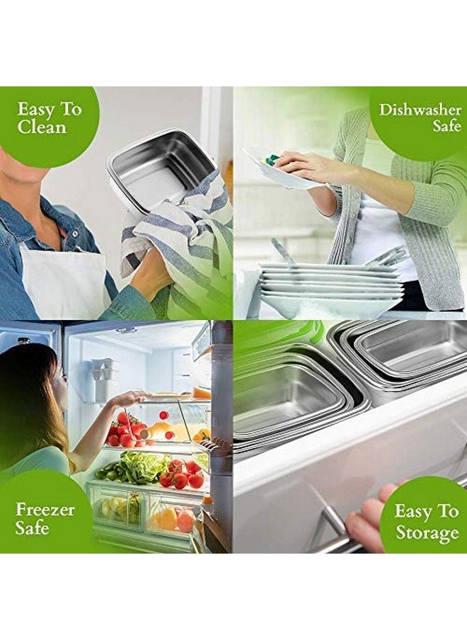 Femora High Stainless Steel Rectangular Container, Leakproof airtight Lid, 850 ML, Pack of 1, Silver