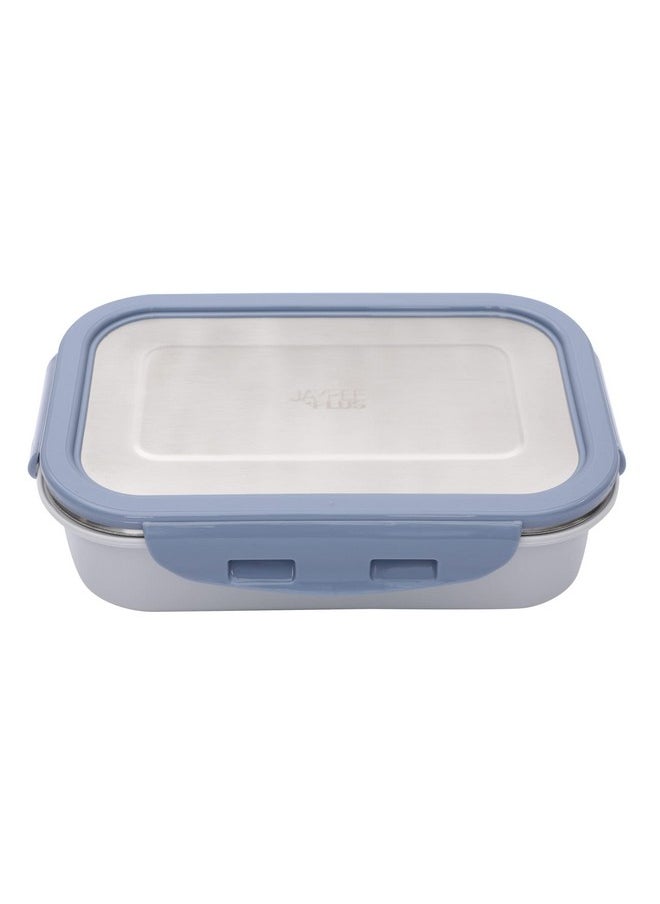 Jaypee Plus Stainless Steel Lunch Box Captainsteel Blue, 500 ml, Suitable for School, Offices and picnics,Microwave Safe