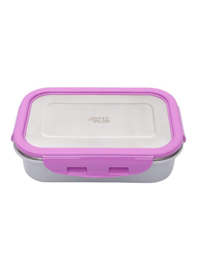 Jaypee Plus Stainless Steel Lunch Box Captainsteel Purple, 500 ml, Suitable for School, Offices and picnics,Microwave Safe