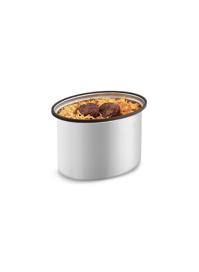 VAYA YumBytes Stainless Steel Snack Box, Leak-Resistant Snack Container for Kids & Adults, Perfect for School, Work, and Travel, 700 ml, Stainless Steel Finished