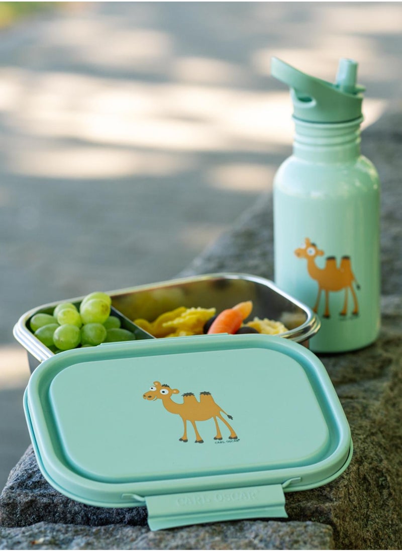 Carl Oscar Sweden Steelish™ Lunchbox, 1.0L Kids - Green - Camel