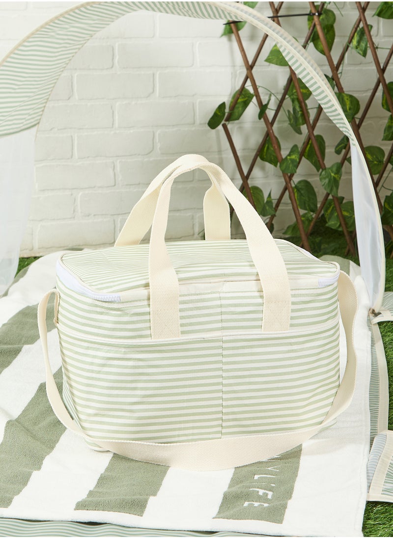 Light Cooler Bag La Palma Sage Stripe