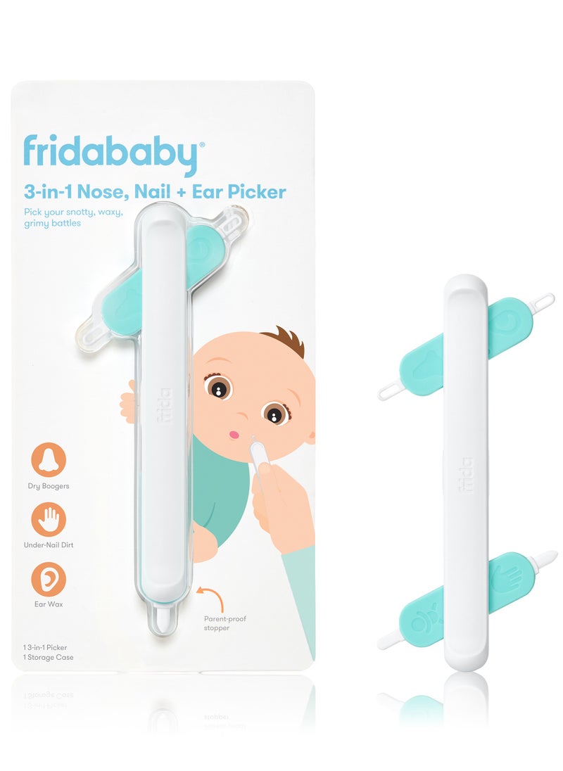 3-in-1 Nose, Nail & Ear Picker – Baby Booger, Earwax & Under-Nail Cleaner – Safe, Gentle & Easy-to-Use Hygiene Tool for Newborns, Infants & Toddlers
