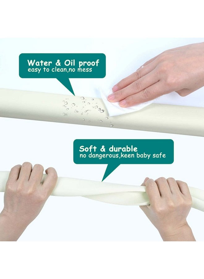 KidDough Baby Proofing Extra Thick Furniture Edge Protector for Kids, Safety Strip - 5 Mtrs White Edge Guard, Thick Rubber Edge for Kids Safety, Corner Protector for Sharp Edges, Baby Safety Products