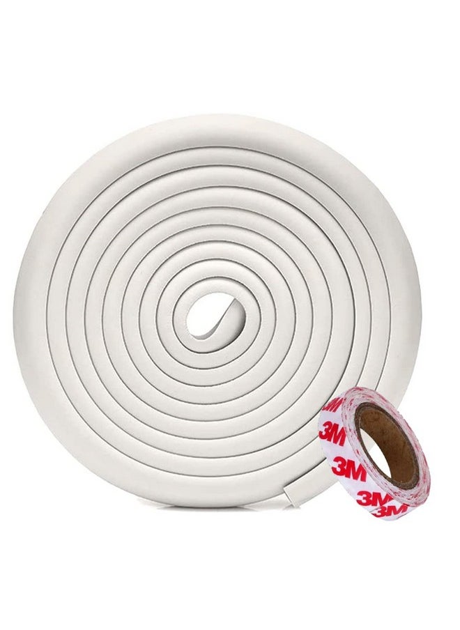 KidDough Baby Proofing Extra Thick Furniture Edge Protector for Kids, Safety Strip - 5 Mtrs White Edge Guard, Thick Rubber Edge for Kids Safety, Corner Protector for Sharp Edges, Baby Safety Products