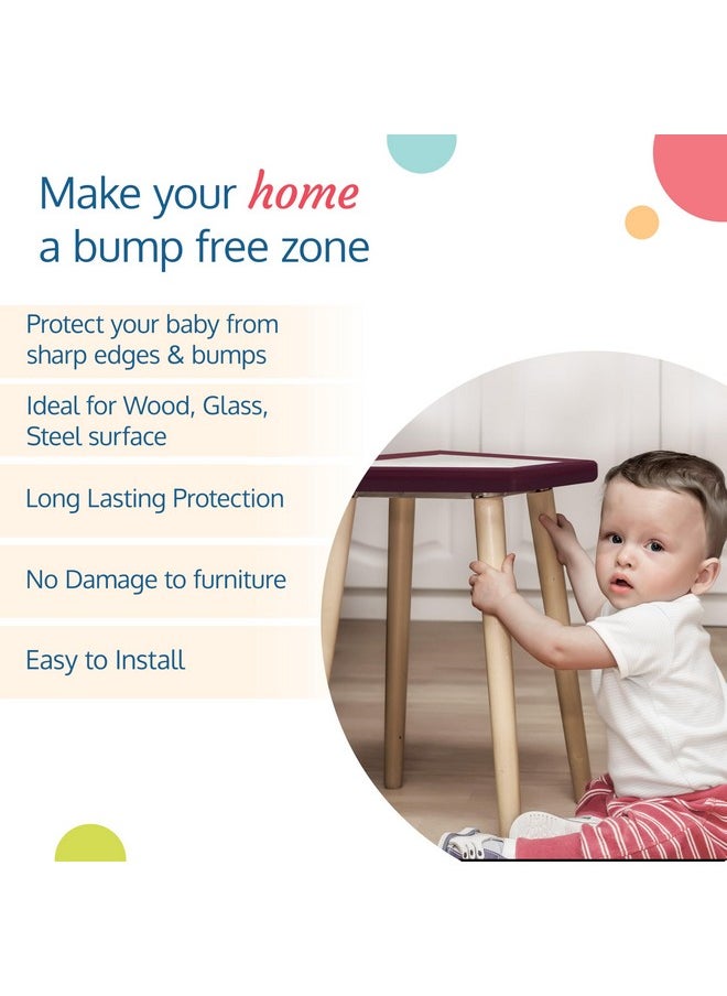 LuvLap Baby proofing extra thick 5 Metre Baby Safety Strip, 8 edge guard and 5 protectors, Cushioned Tape as Infant Bump Protector, Furniture Corner, Bed, Table Corners, with 3M adhesive tape, Brown