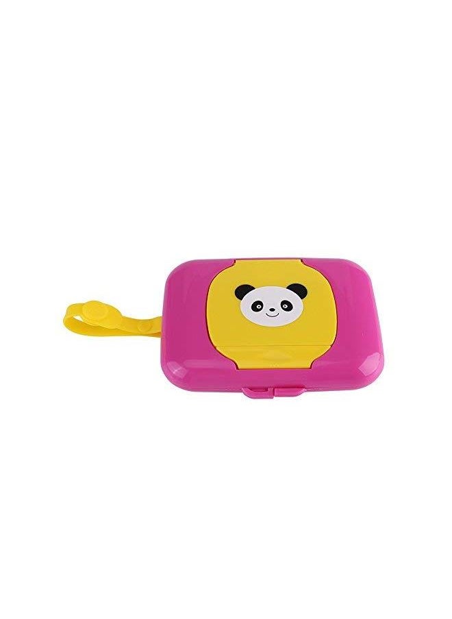 2 PCS Wipes Dispenser Case for Outside and Travel Portable Sealed Wet Tissue Box Suitable for Baby (Rose+Yellow)