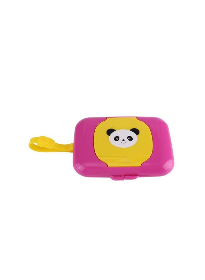 2 PCS Wipes Dispenser Case for Outside and Travel Portable Sealed Wet Tissue Box Suitable for Baby (Rose+Yellow)