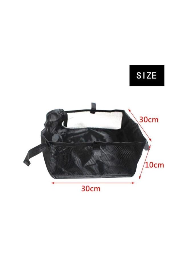 Baby Stroller Bottom Basket, 1Pc Black Oxford Fabric Organizer Bag Net for Infant Pushchair Pram