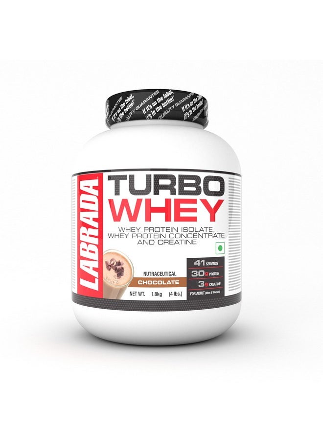 Turbo Whey (Whey Protein Isolate, Whey Protein Concentrate And Creatine, 30G Protein, 41 Servings) - (1.8Kg) (Chocolate)