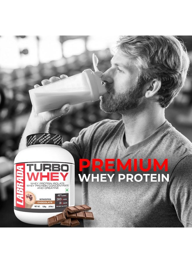 Turbo Whey (Whey Protein Isolate, Whey Protein Concentrate And Creatine, 30G Protein, 41 Servings) - (1.8Kg) (Chocolate)