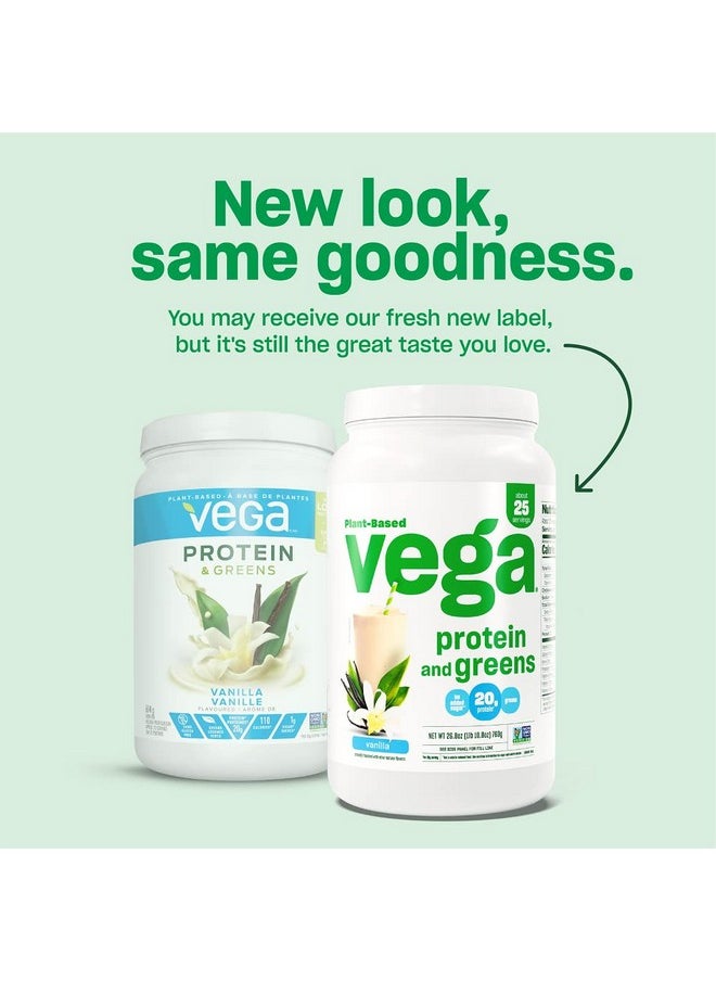 Vega Protein And Greens Protein Powder, Berry - 20G Plant Based Protein Plus Veggies, Vegan, Non Gmo, Pea Protein For Women And Men, 1.3 Lbs (Packaging May Vary)