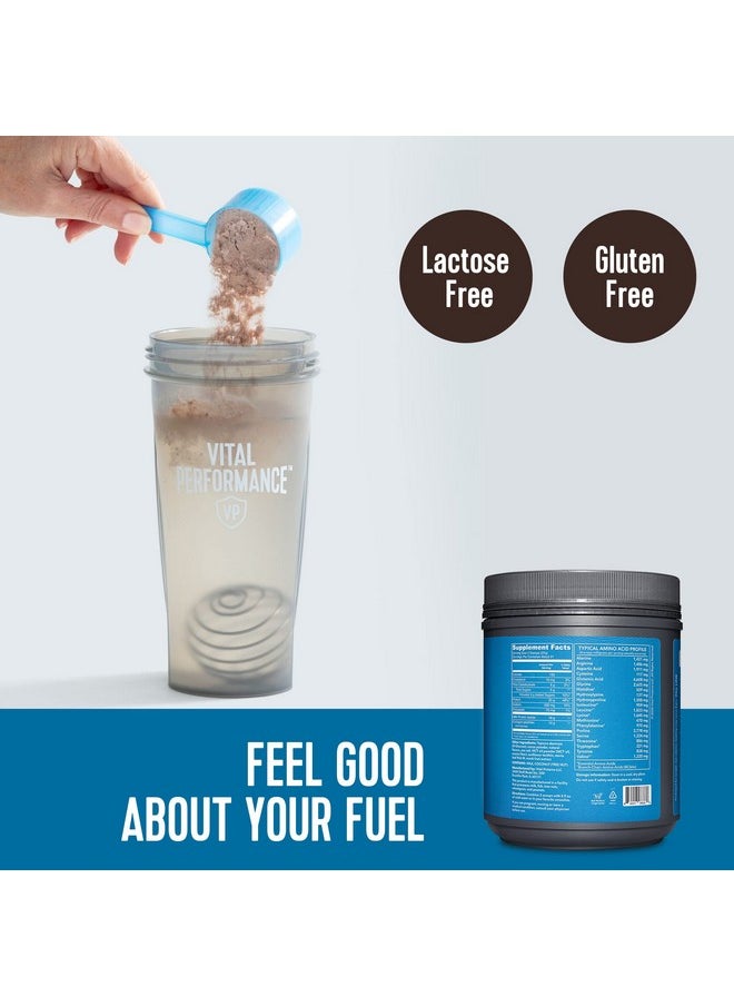 Vital Proteins Performance Powder, 25g Lactose-Free Milk Protein Isolate Powder, NSF for Sport Certified, 10g Grass-Fed Collagen Peptides, 8g EAAs, 5g BCAAs, Gluten-Free - Chocolate, 1.72lb