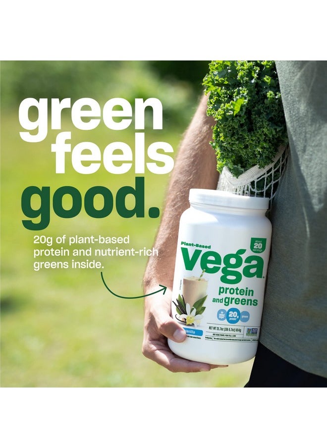 Vega Protein And Greens Protein Powder, Berry - 20G Plant Based Protein Plus Veggies, Vegan, Non Gmo, Pea Protein For Women And Men, 1.2 Lbs (Packaging May Vary)