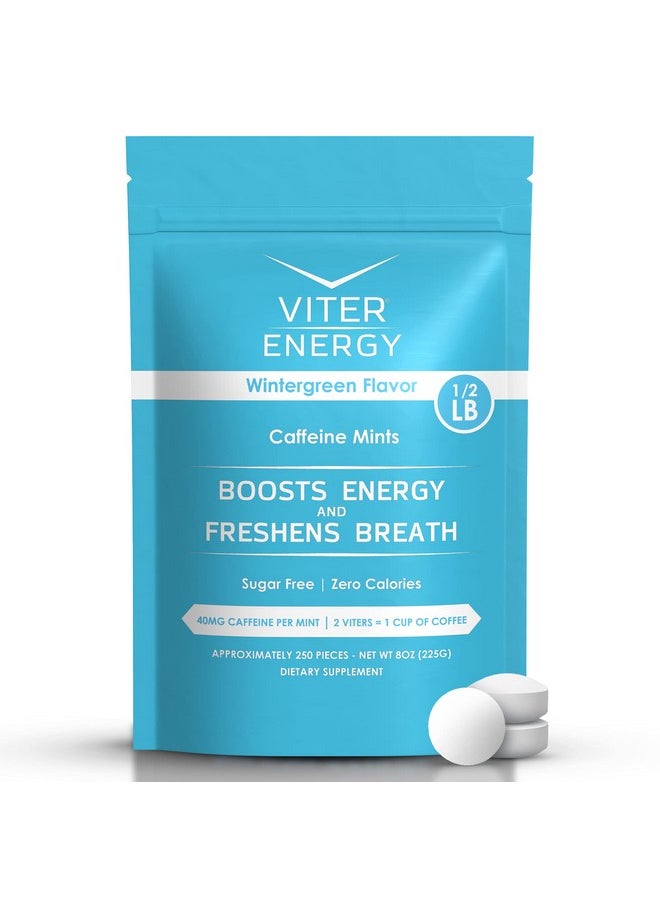 Caffeinated Mints 40Mg Caffeine, B Vitamins, Sugar Free. (Wintergreen, 8Oz, Bulk Bag)