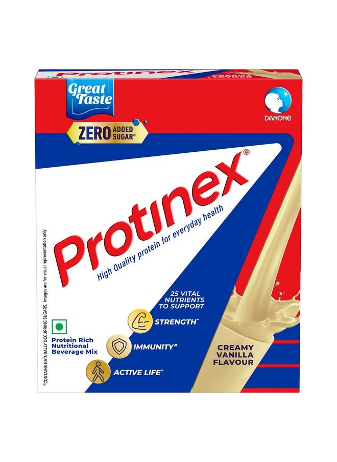 Health Supplement And Nutritional Protein Mix For Adults - (Creamy Vanilla Flavor, 250 Gms, Bib) With 25 Vital Nutrients To Support Strength, Immunity & Active Life