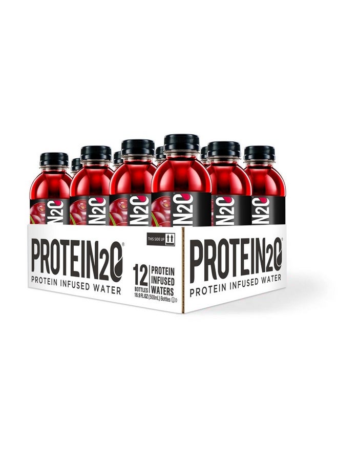 Protein2O 15G Whey Protein Isolate Infused Water, Ready To Drink, Sugar Free, Gluten Free, Lactose Free, No Artificial Sweeteners, Wild Cherry, 16.9 Fl Oz (Pack Of 12)