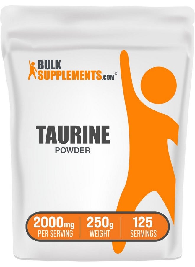 BulkSupplements.com Taurine Powder - Taurine Supplement, Taurine 2000mg - Amino Acids Supplement for Energy - Unflavored & Gluten Free, 2g per Serving, 250g (8.8 oz) (Pack of 1)