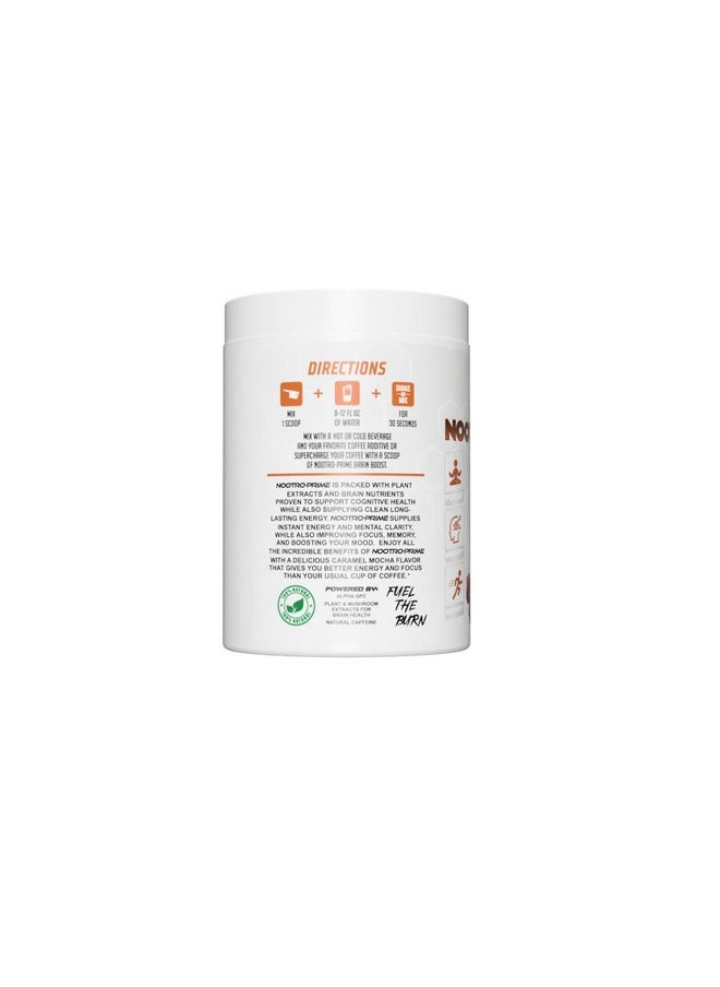 Gmu Sport Nootro-Prime Brain Boost - Caramel Mocha Coffee Flavor. Premium Nootropic Designed For Brain Function, Energy, And Focus. Ideal For Men And Women. 30 Servings - Powder.