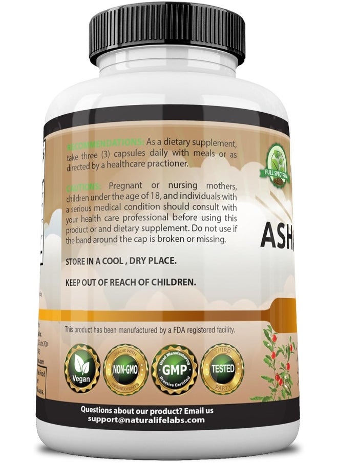 Organic Ashwagandha 2,100 Mg 100 Vegan Capsules