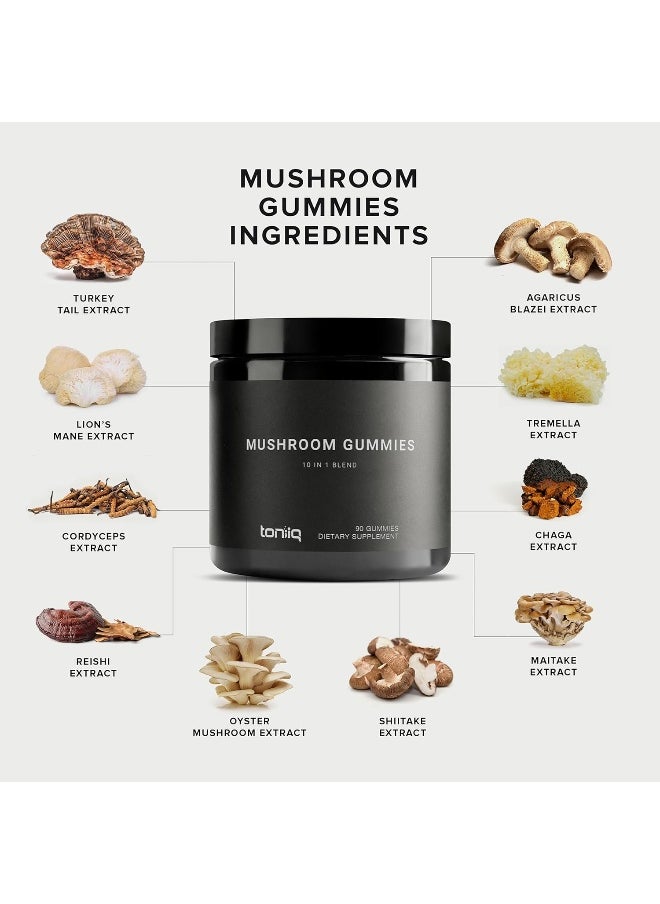 5,000Mg Highly Potent Mushroom Gummies With Lion'S Mane 10:1 Ultra Concentrated Extract