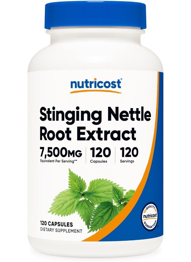 Stinging Nettle Root Extract 7500Mg, 120 Capsules Vegetarian Friendly, Nongmo, Gluten Free