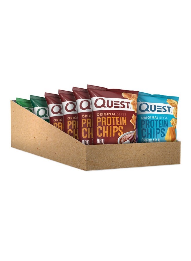 Quest Nutrition Protein Chips Variety Pack, BBQ, Cheddar & Sour Cream, Sour Cream & Onion, High Protein, Low Carb, 1.1 oz (Pack of 12)