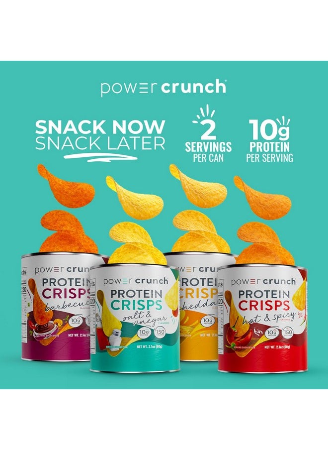 Power Crunch Protein CRISPS, a Potato Style Protein Chip, Cheddar, 10g of protein, 1.05 ounces per serving (Pack of 6)