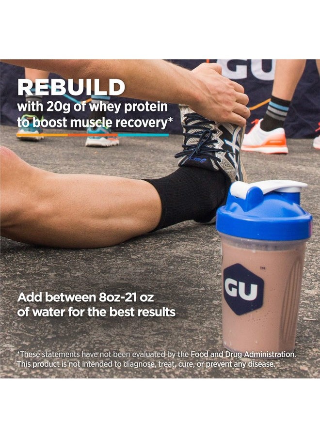 Gu Energy Roctane Ultra Endurance Protein Recovery Drink Mix, Gluten-Free And Kosher Dairy, Recovery Support After Any Workout, 10 Single-Serving Packets, Chocolate Smoothie