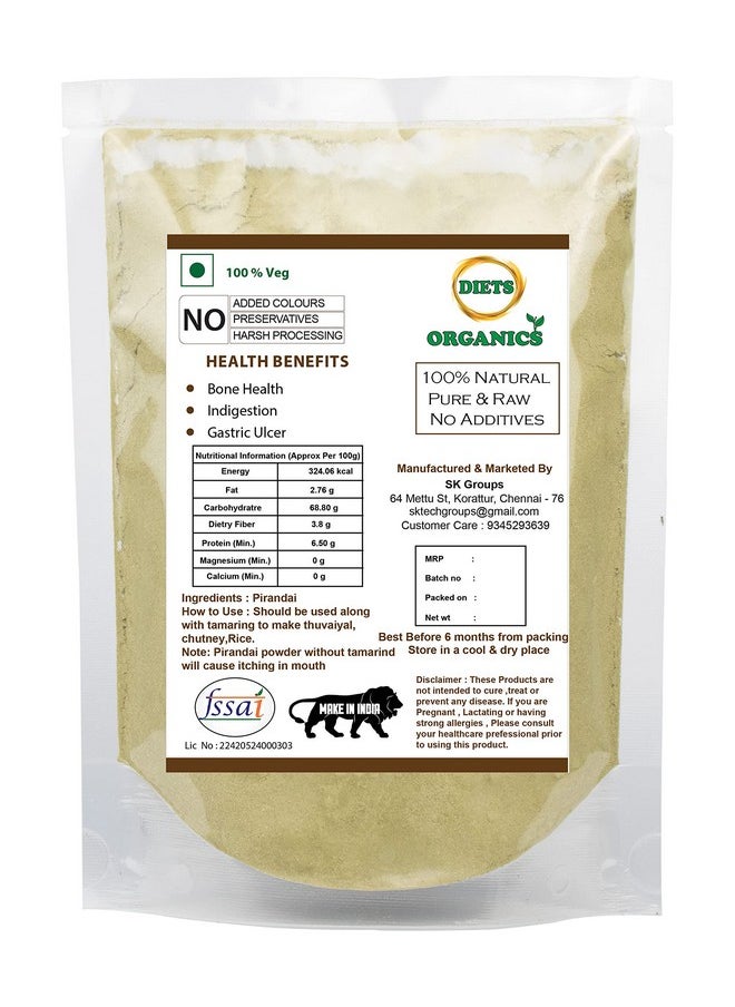 Pirandai Powder | Hadjod | Veld Grape | Cissus Quadrangularis | Nalleru Powder, 200G Pack Of 1