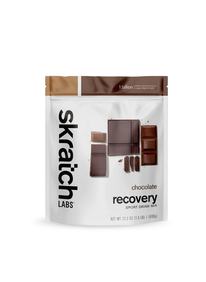 Skratch Labs Post Workout Recovery Drink Mix with Chocolate, (21.2 oz, 12 Servings) with Complete Milk Protein of Casein, Whey, Probiotics, Gluten Free, Kosher, Vegetarian