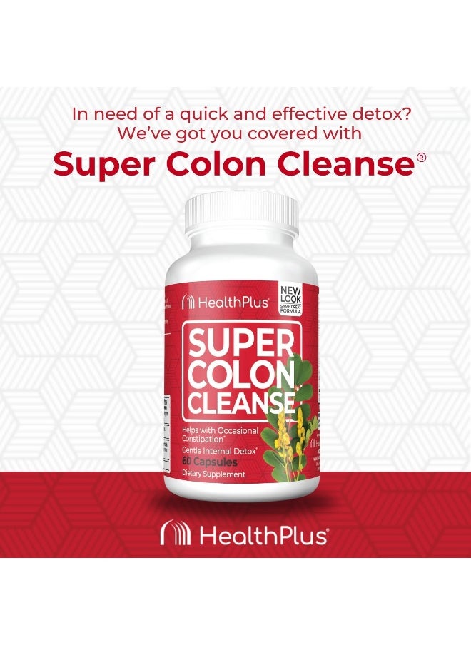 Super Colon Cleanse Capsules With Herbs And Acidops, 500Mg, 60 Count