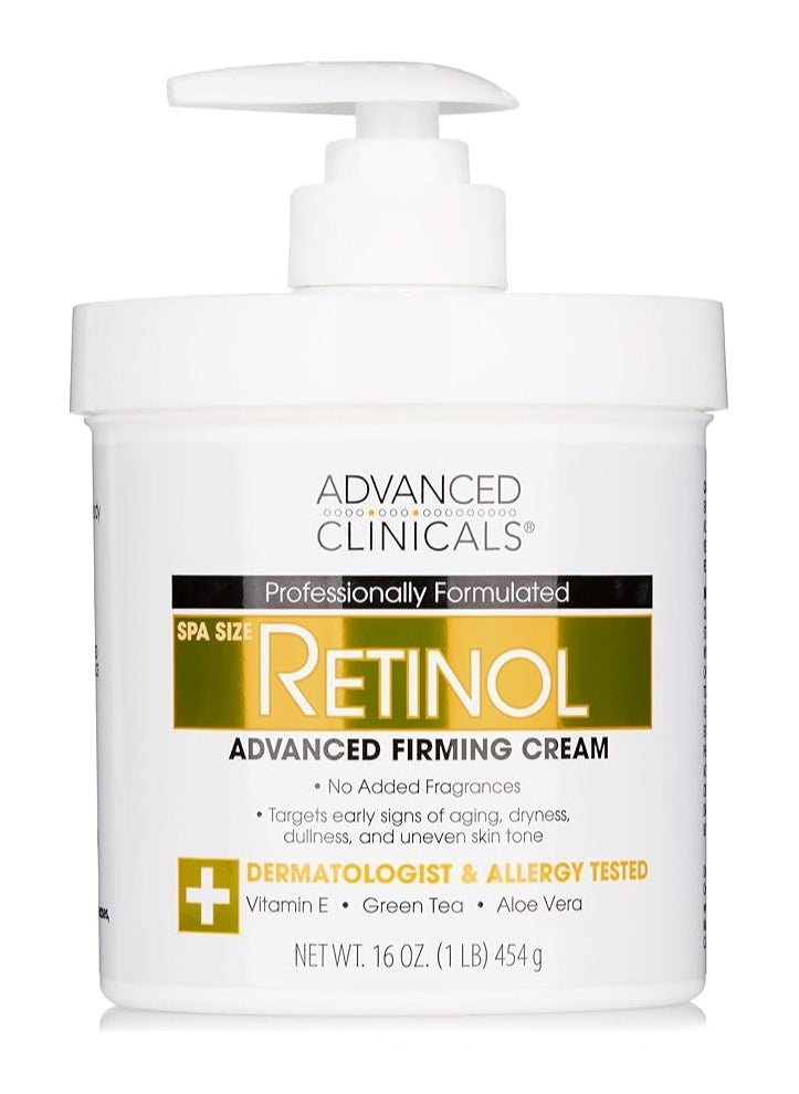 Advanced Clinicals, Retinol, Advanced Firming Cream, 16 oz (454 g)
