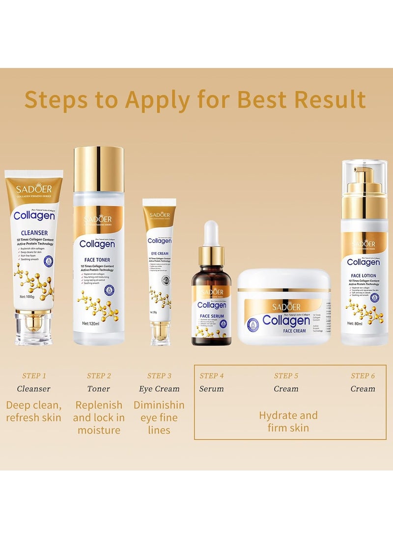 Collagen skin care set SADOER clean moisturizing sets Face Skin Care
