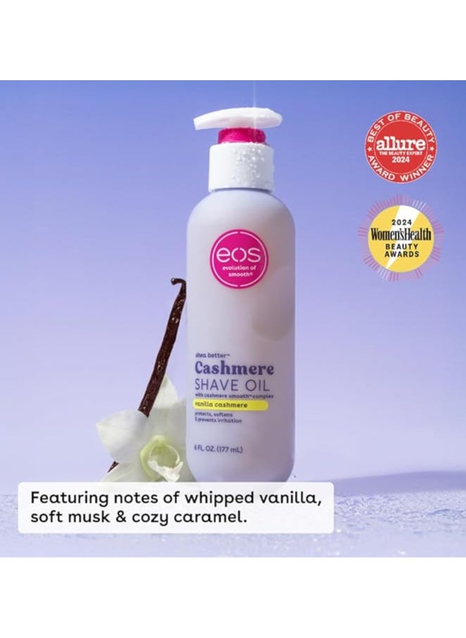 eos Shea Better Cashmere Skin  Shave Oil- Vanilla Cashmere Scented, 6 fl.oz(177ml)