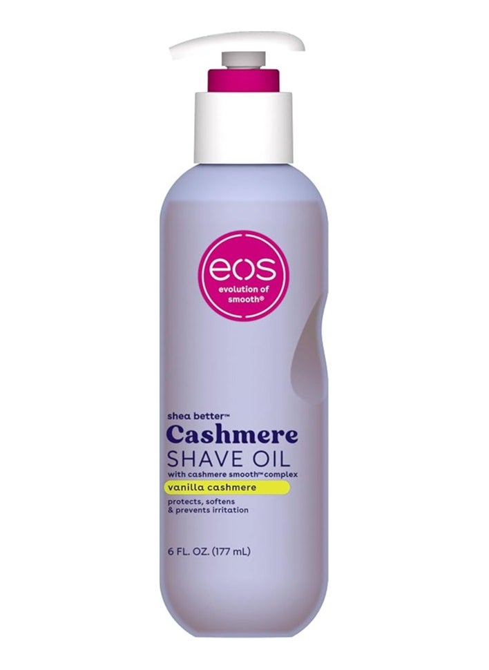 eos Shea Better Cashmere Skin  Shave Oil- Vanilla Cashmere Scented, 6 fl.oz(177ml)