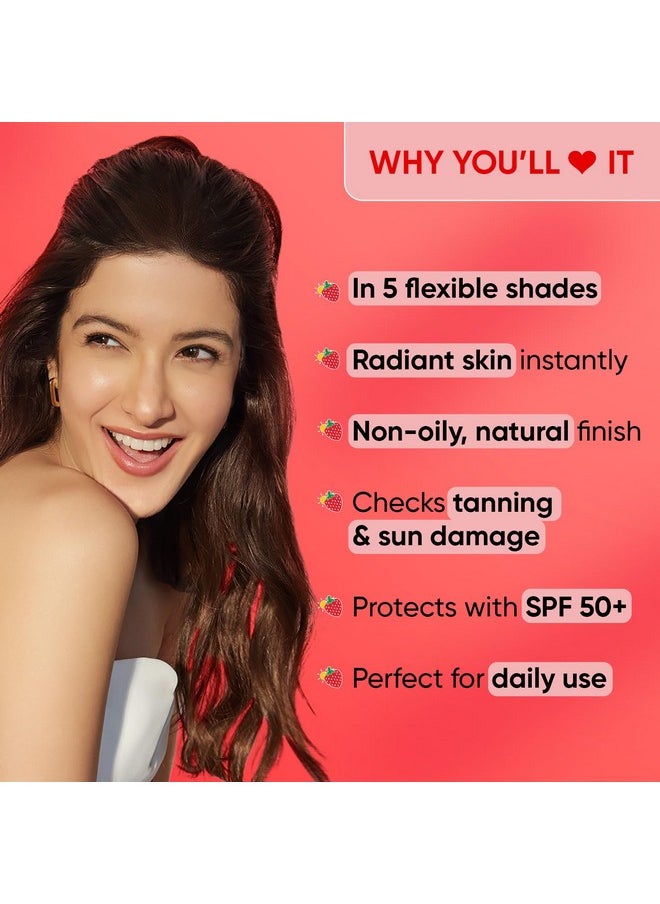 Dot & Key Strawberry Dew Tinted Sunscreen SPF 50+ Pa++++ - 02 Warm Ivory | Protection Against UA/UB | Broad Spectrum, Water & Sweat resistant | For All Skin Types | 50ml