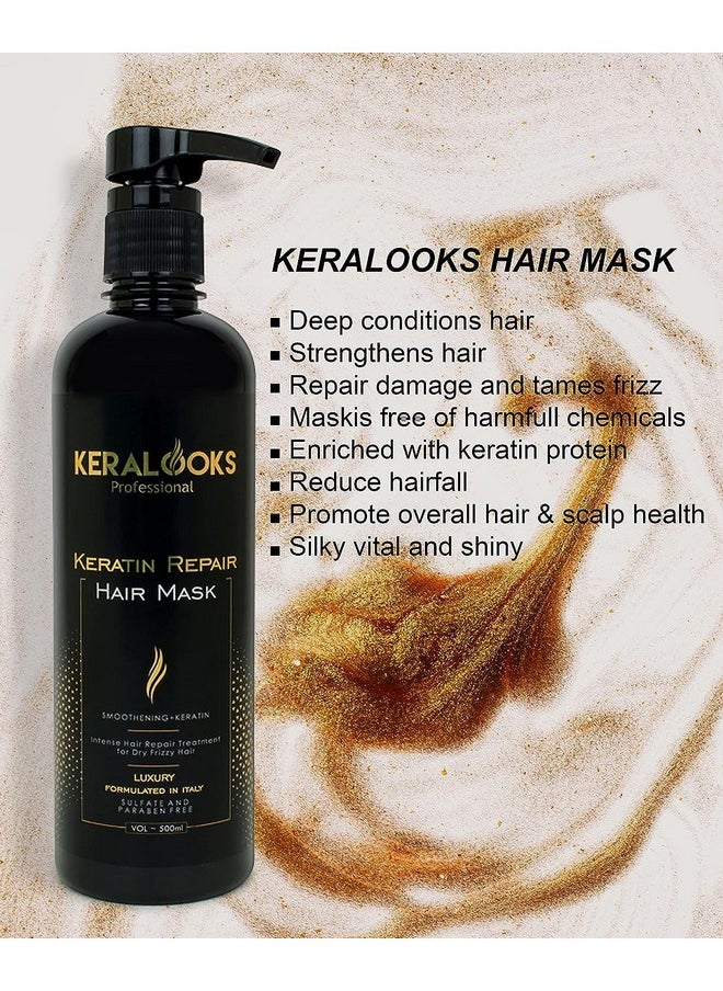 Keralooks Professional® Smoothing Plus Keratin Hair Mask For Dry And Frizzy Damaged Hair. (500 ml)
