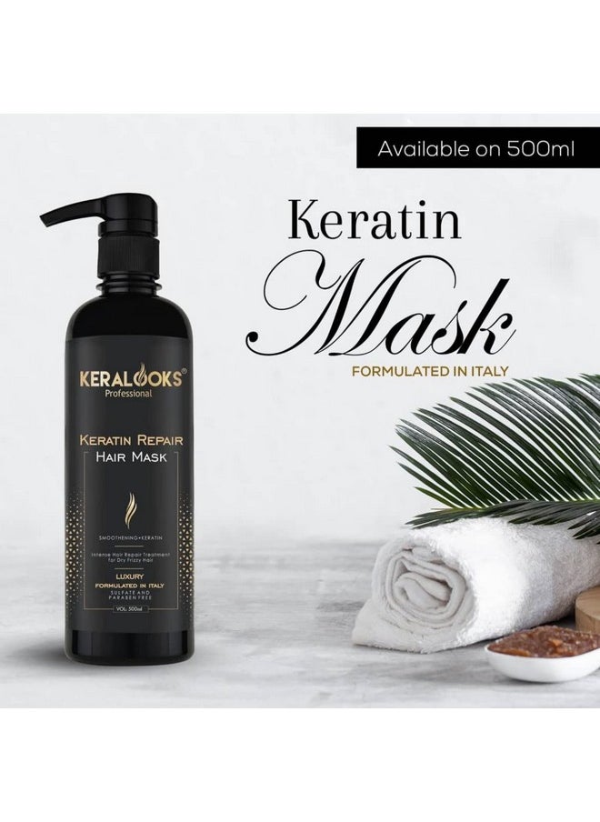 Keralooks Professional® Smoothing Plus Keratin Hair Mask For Dry And Frizzy Damaged Hair. (500 ml)