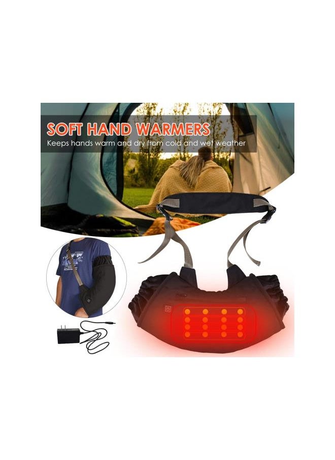 Heated Hand Muff, Electric Hand Warmer Waterproof Adjustable Heating Handbag Great for Hunting Ice Fishing Camping, Warm Gifts Football Hand Warmer Pouch